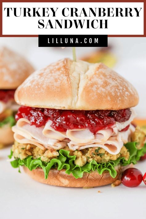 Repurpose Thanksgiving leftovers in this quick and easy turkey cranberry sandwich - it's like a holiday in your mouth! #turkeysandwich #turkeycranberrysandwich #eckrichmeats #holidayrecipes #thanksgiving Healthy Turkey Sandwich, Turkey Cranberry Sandwich, Cranberry Turkey Sandwich, Cranberry Sandwich, Thanksgiving Sandwich, Asian Steak Bites, Creamy Pasta Bake, Hot Sandwiches, Cranberry Turkey