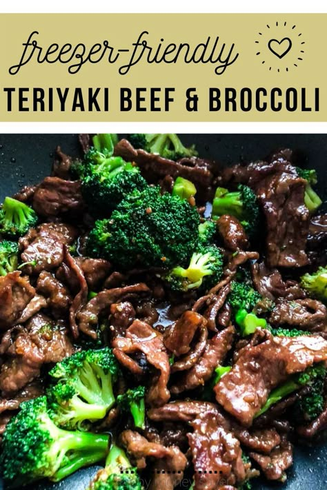 Steak And Broccoli Meal Prep, Freezer Meals Chinese, Korean Beef Freezer Meal, Whole 30 Recipes Freezer Meals, Make Ahead Beef And Broccoli, Beef Frozen Meals, Freezer Meals With Broccoli, Teriyaki Beef Crockpot, Beef Broccoli Teriyaki