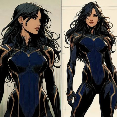 Superpowers Concept Art, Mcu Suits For Shifting, Female Vigilante Oc, Superhero Costume Ideas For Women, Hero Costume Ideas Women, Hero Design Female, Superhero Drawings Female, Super Suits Female Design, Blue Superhero Suit Female