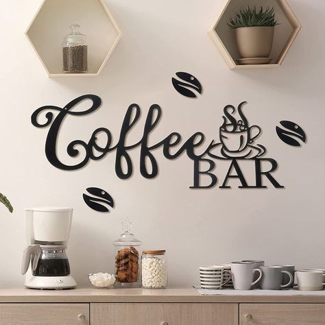 Metal Coffee Bar Sign Rustic Coffee Bar Hanging Wall Decor Coffee Signs for Coffee Bar Metal Coffee Wall Art for Coffee Bar Home Office Kitchen (Coffee Bar... Metal Coffee Bar, Rustic Coffee Bar, Coffee Bar Sign, Bar Metal, Home Office Kitchen, Coffee Bar Home, Coffee Signs, Bar Sign, Coffee Bar