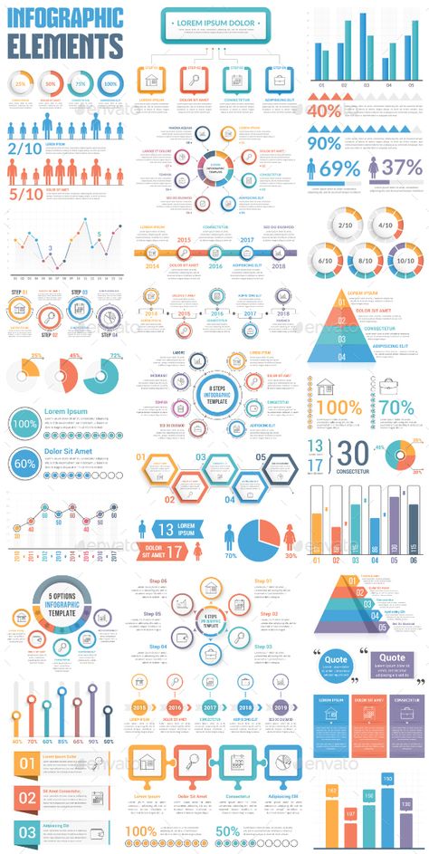 Diagramme Design, Infographic Design Layout Template, Pie Chart Design, Infographic Design Ideas, Free Infographic Elements, Infographics Ideas, Data Infographic, Pinterest Infographic, Infographic Diagram