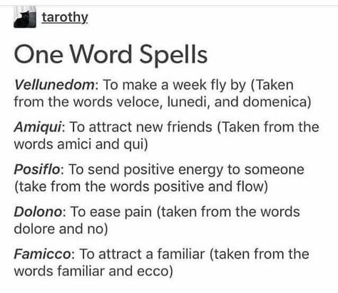 One Word Spells, Word Spells, Aesthetic Word, Spells For Beginners, Witch Spirituality, Wiccan Spell Book, Magick Book, Witch Spell Book, Baby Witch