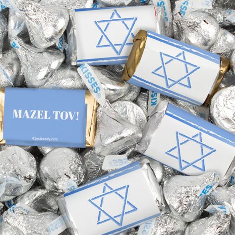 1280:1280 Bar Mitzvah Ideas Boys, Bar Mitzvah Party Favors, Bat Mitzvah Party Favors, Bar Mitzvah Party, Bar Mitzva, Nerds Candy, Bat Mitzvah Party, Hershey Miniatures, Mazel Tov