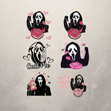 Scream Call Me Svg, Cute Ghost Face Tattoo, Cute Ghostface Tattoo, Scream Valentine, Scream Tattoo Ghostface, Ghostface Valentine, Scream Svg, Valentines 2023, Halloween Svgs