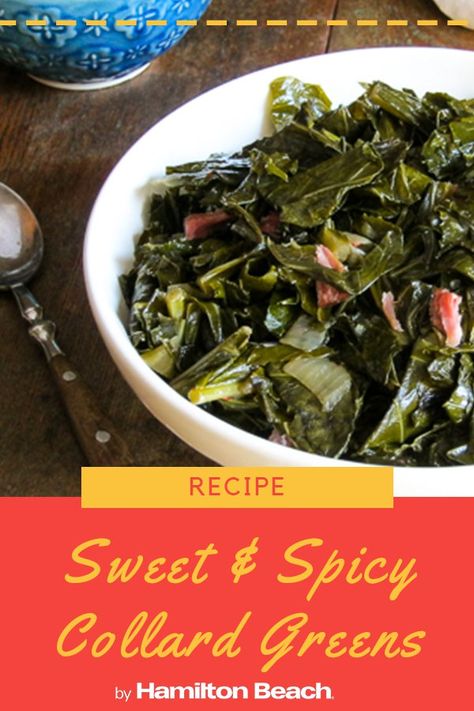 Spicy Collard Greens, Southern Collard Greens, Collard Greens Recipe, Delicious Sides, Sunday Dinners, Homemade Tzatziki, Ham Hock, Turnip Greens, Vegetable Side