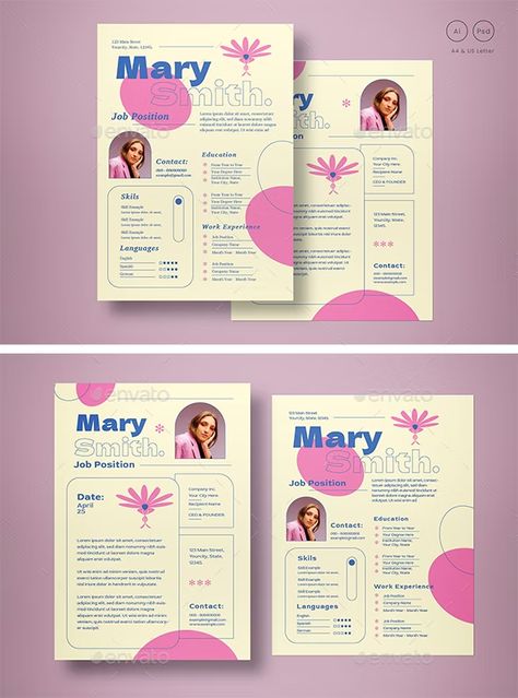 Cute Resume Design, Creative Cv Layout, Fun Resume Design, Graphic Design Resume Examples, Cv Design Graphic Designer, Graphic Design Resumes, Graphic Design Cv Creative, Graphic Designer Cv Ideas, Resume Graphic Designers