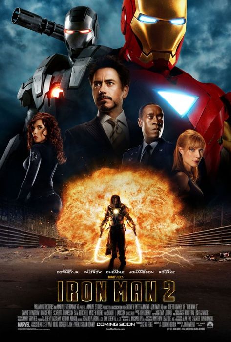 ''Iron Man 2 - IRON MAN 2'' 2010 U.S movie poster. (2). Kapten Marvel, Marvel Movie Posters, Iron Man 2, Pepper Potts, Univers Marvel, Mickey Rourke, Kate Mara, Iron Man 3, Hero Movie