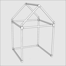 Plans to make many useful items from pvc...playhouse! Pvc Fort, Pvc Playhouse, Diy Kids Tent, Pvc Tent, Playhouse Kits, Pvc Pipe Crafts, Diy Playhouse, Pvc Pipe Projects, Build A Playhouse