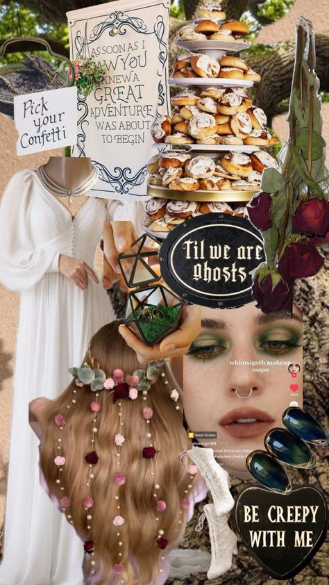 #nerdyaesthetic #whimsigoth #weddinginspo #wedding Whimsigoth Wedding, Makeup Inspo, Wedding Inspo, Confetti