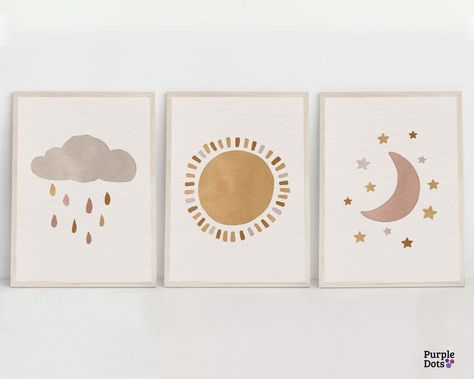 Baby Room Wall Art Girl, Gender Neutral Wall Art, Terracotta Nursery Boy, Baby Girl Nursery Paintings, Terracotta Baby Room, Earth Tone Nursery, Terracotta Nursery, Wall Art Earth Tones, Vintage Baby Rooms