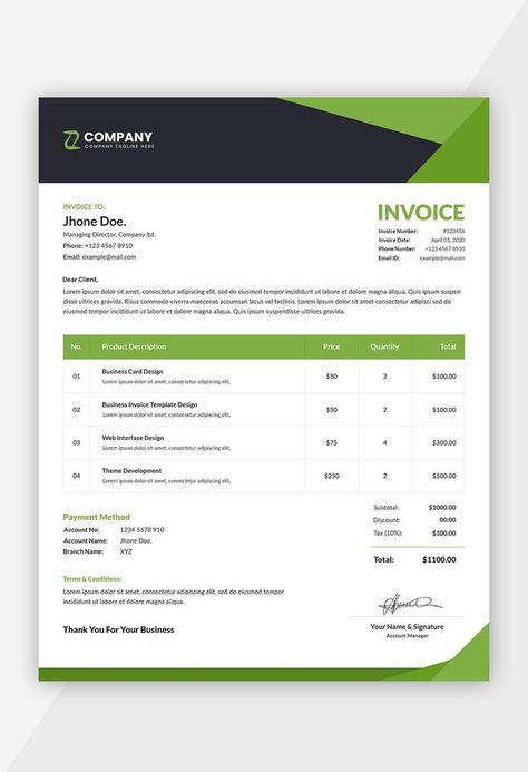 Receipt Design, Form Letter, Bill Design, Invoice Example, Invoice Format, Invoice Design Template, Invoice Template Word, Business Invoice, Pdf Design