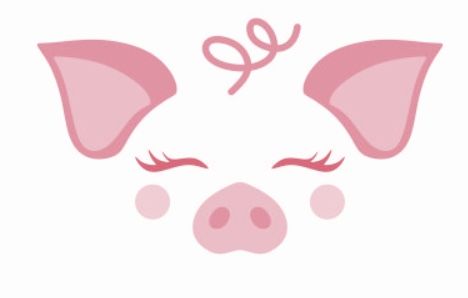 Pig Ears Template, Ear Images, Pig Crafts, Pig Face, Pig Ears, Christmas Play, Metal Yard Art, Baby Pigs, Animal Silhouette