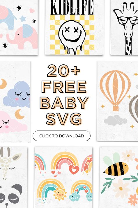 Onesie Design Ideas, Free Svg Files For Cricut Baby Onesies, Cloud Svg Free, Giraffe Svg Free, Bee Svg Free, Cricut Onesie Ideas, Animal Svg Free, Elephant Svg Free, Congrats On New Baby