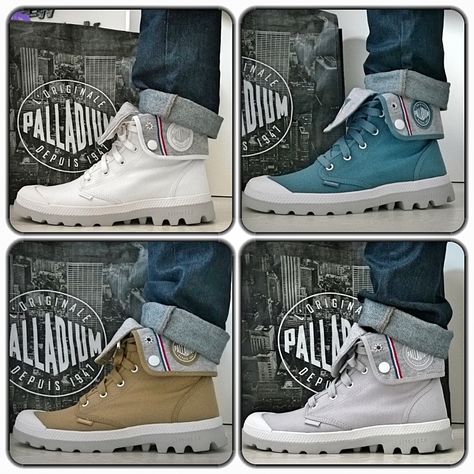 PALLADIUM BOOTS Lite Baggy Men Summer 2015 Sneak Palladium Boots Outfit Men, Palladium Boots Women, Palladium Boots Outfit, Close Shoes, Leather Jacket Street Style, Palladium Shoes, Palladium Boots, Boots Outfit Men, Winter Boots Outfits