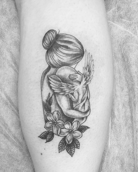 4 Angels Tattoo, My Favorite What If Tattoo, Tattoo For Lost Mother, Flower Angel Tattoo, Multiple Misscarage Tattoo Ideas, Lost Infant Tattoo, Memorial Baby Tattoos, Rip Baby Tattoos, Twin Memorial Tattoo