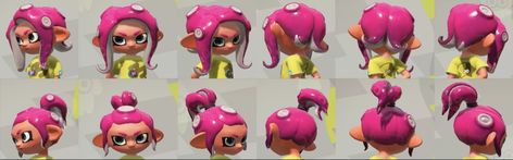 Only two hair styles for female octoling whyyy How To Draw Octoling Hair, Octoling Hairstyles Splatoon 3, Octoling Hair, Octoling Hairstyles, Octoling Oc, Splatoon Hair, Splatoon Oc, Hipster Hairstyles, Splatoon Art