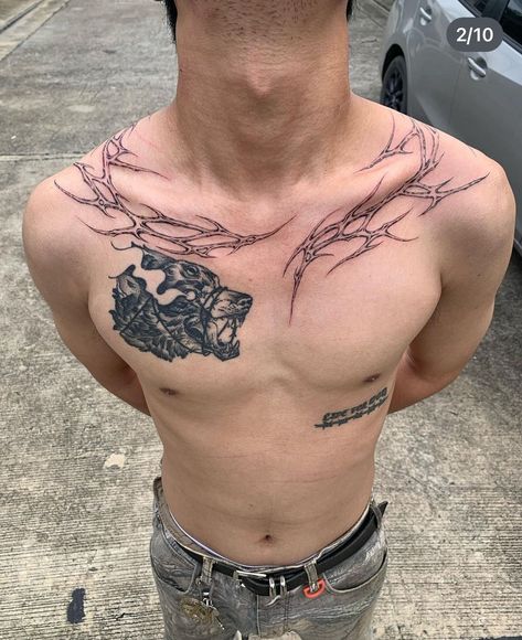 Vintage Style Tattoos, Simple Tattoos For Guys, Torso Tattoos, Sigil Tattoo, Sick Tattoo, Tattoo Inspiration Men, Neck Tattoo For Guys, Back Tattoos For Guys, Zodiac Tattoos