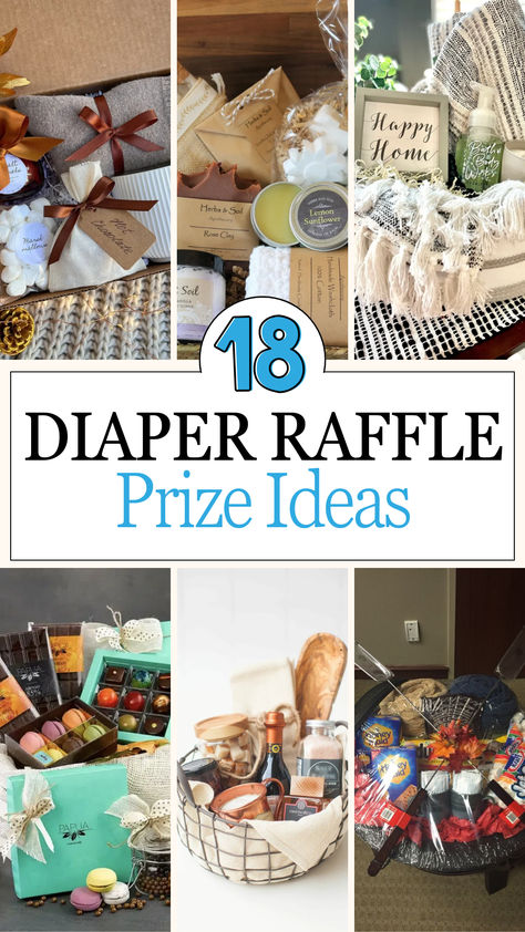 Need fun prize ideas for a diaper raffle? Check out these 18 creative options that everyone will love! From gift cards to pampering sets, there’s something perfect for every winner. Baby Shower Diaper Raffle Gift Basket Ideas, Diaper Raffle Gifts Shower Prizes, Prizes For Baby Shower Games Winners, Baby Shower Raffle Prizes Baskets, Prizes For Baby Shower Games Gift Ideas, Game Gifts For Baby Shower Prize Ideas, Gift Baskets For Baby Shower Prizes, Baby Shower Games Prizes Ideas, Gift Basket Ideas For Baby Shower Prizes