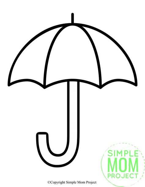 Raindrops Craft Preschool, Umbrella Template Preschool, Free Umbrella Template, Umbrella Art Preschool, Umbrella Crafts Preschool, Raindrop Coloring Page, Umbrella Printable Template, Umbrella Craft Preschool Free Printable, U Is For Umbrella Craft