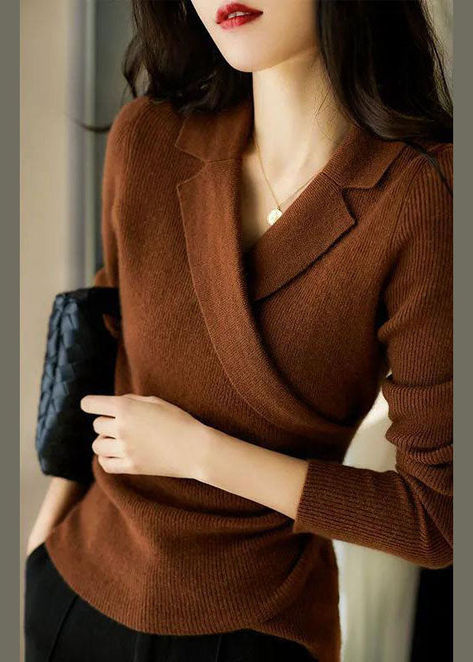 Winter Pullover, Estilo Chic, Fall Sweater, Asymmetrical Design, Pan Collar, Fall Sweaters, Peter Pan Collar, Peter Pan, Long Sleeve Sweater