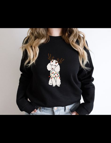 The cutest dog christmas sweatshirt for poodle lovers Dog Christmas, Christmas Aesthetic, Christmas Dog, Christmas Sweatshirts, The Cutest, Marketing And Advertising, Selling On Etsy, Sell On Etsy, Graphic Sweatshirt