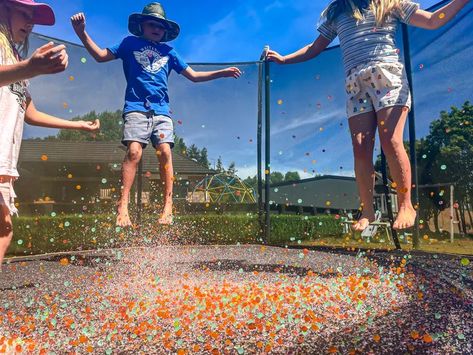 Fun Trampoline Games, Vuly Trampoline, Trampoline Games, Outdoor Trampoline, Kids Trampoline, Monkey Bars, Bubble Wands, Backyard Play, Backyard Diy