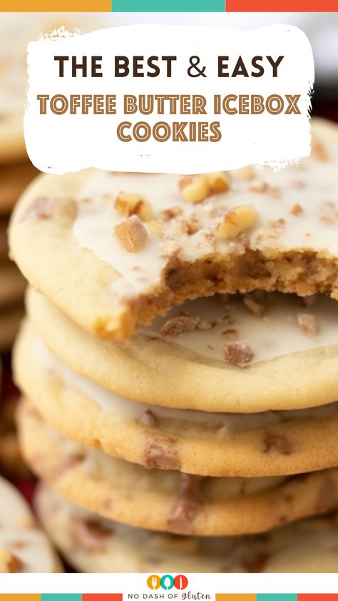 Whip up these easy-to-make Toffee Butter Icebox Cookies for a delightful treat! Perfectly blending buttery richness with crunchy toffee bits, they're ideal for any occasion. Great for make-ahead convenience, these cookies promise to be a crowd-pleaser. Save, bake, and enjoy the rich flavors. Don't forget to share your baking success with friends and family! Buttery Toffee Icebox Cookies, Easy Toffee, Icebox Cookies, Homemade Toffee, Caramel Crunch, Creative Snacks, Toffee Bits, Cookie Box, Ice Box