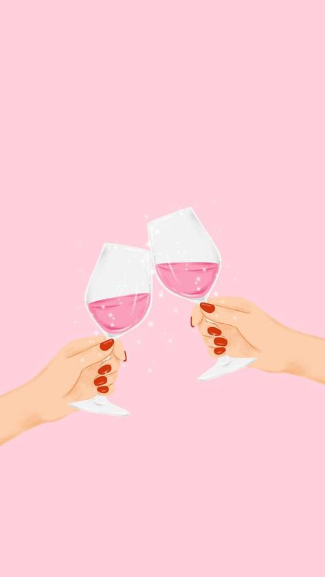 New Year Pink Wallpaper, Wine Pink Aesthetic, Pink New Year Aesthetic, Wine Glasses Illustration, Wine Wallpaper Iphone, Wine Background Wallpapers, Pink New Years Wallpaper, Wine Glass Wallpaper, Pink New Year Wallpaper