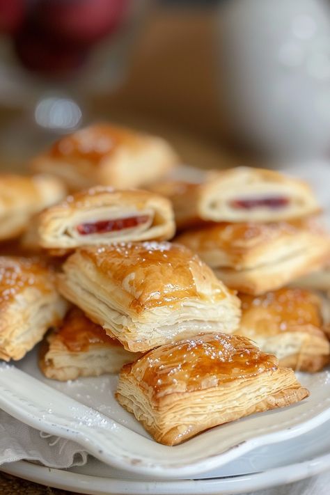 These Guava Cream Cheese Cuban Pastries (Pastelitos de Guayaba y Queso) are delightfully simple to make, requiring just four ingredients to create a delicious treat perfect for breakfast, brunch, a snack, or dessert. The flaky, buttery puff pastry encases rich cream cheese and sweet guava paste, creating an irresistible combination. We're big fans of using Slow Cooked Gammon, Guava Pastries, Guava Cheese, Beef Veggie Soup, Potatoes Gratin, Guava Pastry, Guava And Cream Cheese, Italian Donuts, Taco Bites