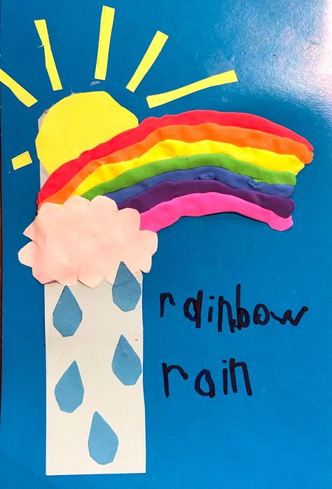 R Preschool Crafts, R Is For Rainbow Craft, R Is For, Letter R Activities For Preschool, Letter R Crafts For Preschoolers, Letter R Preschool, Letter R Craft, Rain Crafts, Alphabet Crafts Preschool