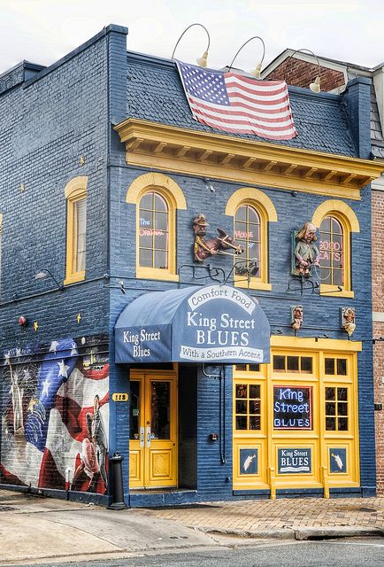 Great place to eat! King Street Blues Restaurant in Old Town, Alexandria, VA ...By Biketripper  Bill Old Town Alexandria Va, Old Town Alexandria, Alexandria Virginia, Virginia Is For Lovers, Virginia Usa, Old Shop, Alexandria Va, Shop Front, Shop Fronts