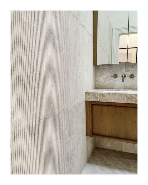 Ribbed Tile, Fluted Marble, Green Marble Bathroom, Marble Shower Walls, Guest Bathroom Renovation, Tile Accent Wall, White Marble Bathrooms, Marble Tile Bathroom, Marble Showers