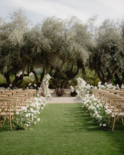 There's something truly captivating about a pared-back white floral scheme. The simplicity and elegance create an atmosphere of pure sophistication, allowing natural beauty to shine. Wedding Planner: @coledrakeevents Venue @theestateyountville Floral: @the.blonde.rose Photo: @paulvonrieter Make up: @stefaniefritzxo Hair: @stellastevenshairdesigns Stationer: @lindawilmarthdesigns Rentals: @encoreeventsrentals @bbjlatavola Gown: @leaannbelterbridal Shoes: @dior Jewelry: @vancleefarpels @tiffan... White Petals Down Aisle, White Rose Aisle, Rose Aisle, Wedding Isles, Sonoma Wedding, Napa Wedding, Rose Photo, Cream Wedding, Dior Jewelry