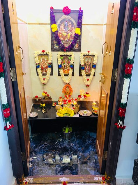 Pooja room ideas #southindianpoojaroom #god #lordshiva #lordvenkateshwara #lakshmipooja South Indian Pooja Room, South Indian Pooja Room Design, Indian Pooja Room, Pooja Room Ideas Indian Modern, Pooja Room Ideas, Pooja Room Ideas Indian, Pooja Unit, Kurtis Design, Stylish Kurtis