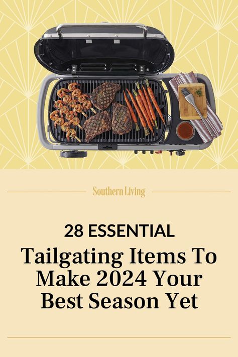 Here in the South, while we’re slogging through the dog days of summer, tailgating season is waiting just around the corner. And as Southerners, we take tailgating very seriously. Don’t let kickoff sneak up on you this year—it’s time to start planning your menu and gathering all the essential gear for a legendary tailgate. There are lots of products out there designed to make tailgating easier, but not all of them deliver on their promise. For example, small grills are great, but if you choose one that only cooks four burgers at a time, you’re bound to find yourself in some trouble come game day. #tailgating #tailgate #besttailgateitems #tailgatingessentials #footballseason Tailgating Setup, Tailgating Essentials, Tailgating Ideas, Tailgate Essentials, Portable Grills, Portable Picnic Table, Hockey Design, Small Grill, Waterproof Picnic Blanket