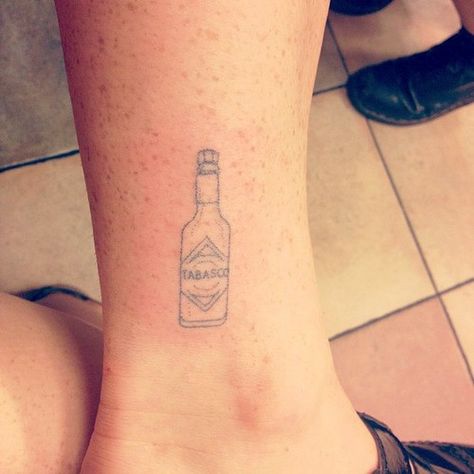 Tabasco Tattoo, Louisiana Tattoo, Sharpie Tattoo, Bottle Tattoo, Laser Removal, Sharpie Tattoos, Hand Poked Tattoo, Tattoo Fails, Bad Tattoos