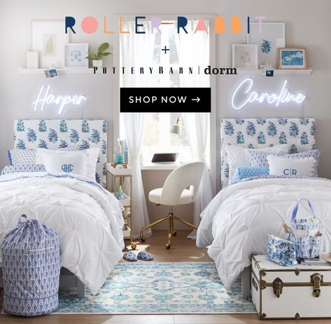 Roller Rabbit Roller Rabbit Monkey, Dorm Wishlist, Faux Headboard, Iconic Prints, College Dorm Room Inspiration, Rabbit Bedding, Victorian Townhouse, College Dorm Room Decor, Future Room