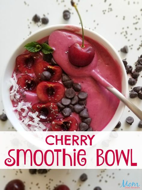 Cherry Smoothie Bowl Recipe - Cherry Smoothie Bowl, Acai Bowl Recipes, Bowl Recipes Healthy, Apricot Smoothie, Nourish Bowl, Red Smoothie, Acai Bowls Recipe, Smoothies Bowls, Smoothies Breakfast