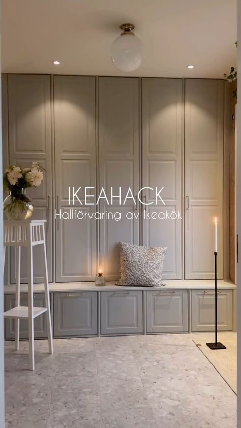 Ikea Hack Wardrobe, Ikea Bedroom Hacks, House Renovation Design, Ikea Built In, Bedroom Built In Wardrobe, Wardrobe Bedroom, Home Hall Design, Diy House Renovations, Closet Remodel