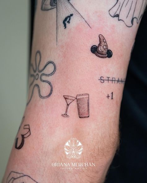 Cheers!

Insta: @Orimerchan

#disney #martini #beer #mickeyhat #mickey #drinktattoo #drink #tattooartist #tattoolife #MiamiTatto #tattooinspo #smalltattoos #fineline #blackwork Mickey Sorcerer Hat Tattoo, Sorcerer Mickey Tattoo, Little Simple Tattoos, Disney Tattoos Mickey, Martini Tattoo, Beer Tattoo, Sorcerer Hat, Mickey Tattoo, Beer Tattoos