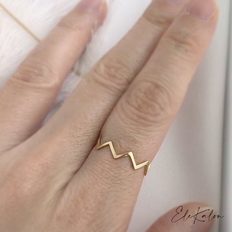 Polymer Clay Bracelet Bangles, Wishbone Necklace Gold, Zig Zag Ring, Heart Beat Ring, Gold Stacking Rings, Gold Wave Ring, Polymer Clay Bracelet, Gold Jewelry Stores, Clay Bracelet