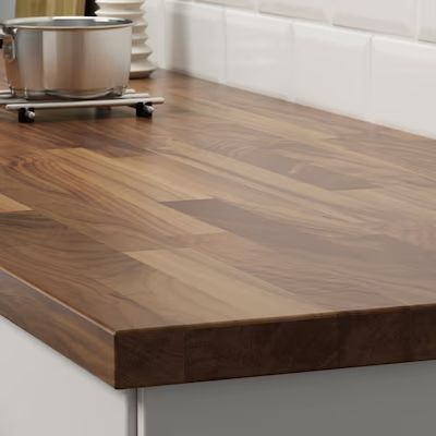 Kitchen Countertops - Affordable, Durable Countertops - IKEA Karlby Countertop, Butcher Block Countertops Kitchen, Perfect Laundry Room, Wood Countertops Kitchen, Butcher Block Kitchen, Wood Countertop, Kabinet Dapur, Butcher Block Countertops, Ikea Family