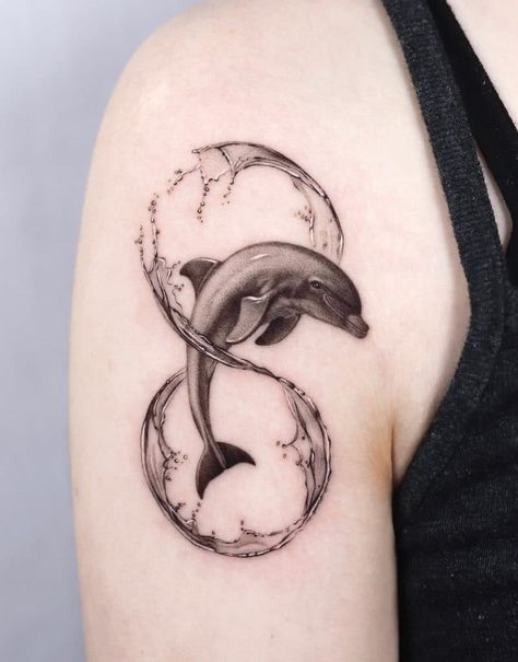 Dolphin Tattoo Design, Dolphin Tattoo Meaning, Ladybird Tattoo, Dolphin Tattoos, Zebra Tattoos, Dolphin Tattoo, Hawk Tattoo, Seahorse Tattoo, Dolphins Tattoo