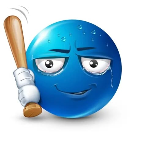 Blue Emoji, Blue Ball, Free Download, Blue