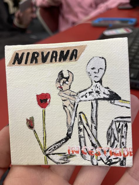 Nirvana Painting Ideas, Nirvana Painting, Nirvana, Album Covers, Anime Drawings, Canvas Painting, Paintings, Drawings, Canvas