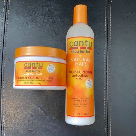 Curl Activator Cream Used Once, Coconut Curling Cream Never Used! They Both Smell Amazing! Hair Curl Cream, Hair Curling Cream, Cantu Curling Cream, Cantu Hair, Curly Hair Cream, Cantu Hair Products, Curling Cream, Hot Curlers, Foam Rollers Hair