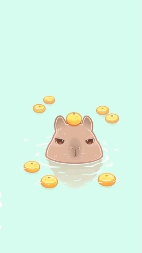 Capybara Homescreen, Capybara Drawing Wallpaper, Capybara Phone Wallpaper, Cabypara Wallpaper, How To Draw A Capybara, Kapibara Drawing, Kapibara Wallpaper, Capybara Cute Drawing, Capybara Background