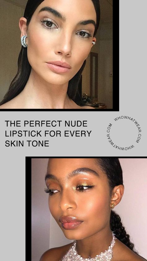 The perfect nude lipstick for every skintone does exist, and they're all here. Perfect Nude Lipstick, Light Lipstick, Pigmented Lips, The Undertones, Nude Lips, Olive Skin, Lighter Skin, Nude Lipstick, Celebrity Makeup Artist