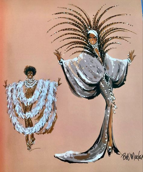 Burlesque Character Design, Costume Design Illustration, Costume Sketches, Bob Mackie Sketches, Bob Mackie Fashion, Bob Mackie Designs, Cher Bob Mackie Gowns, Bob Mackie Cher Sketches, Drag Fashion Illustration