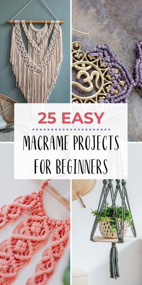 Macrame Projects For Beginners, Diy Macrame Projects, Easy Diy Macrame, Diy Macrame Wall Hanging, Preppy Wallpapers, Macrame Wall Hanging Tutorial, Macrame Plant Hanger Tutorial, Free Macrame Patterns, Macrame Plant Hanger Patterns